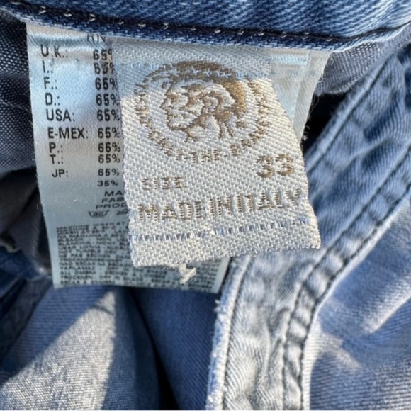 Diesel 2014 Slim- Skinny Moto Wash Distressed Jeans - Light Wash 33x32 - Picture 5 of 5